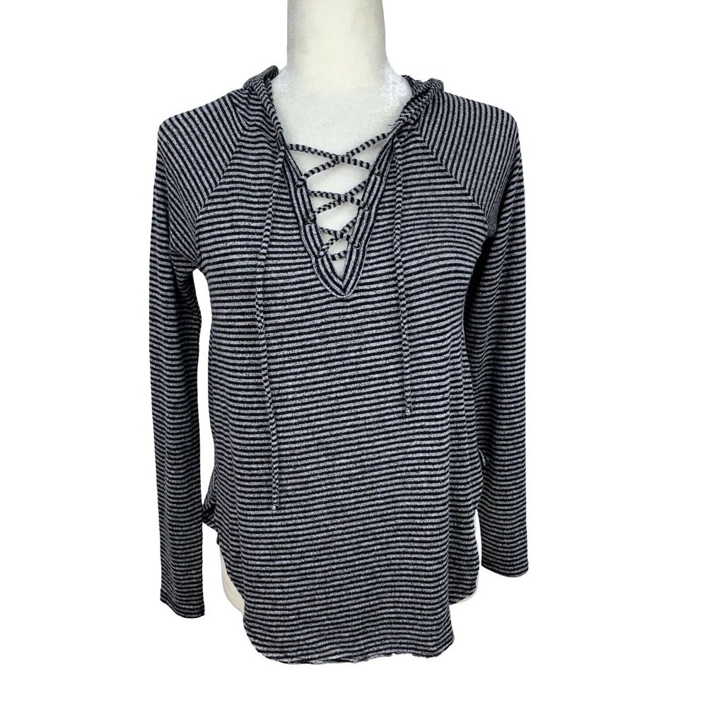 American Eagle Soft & Sexy Plush Hoodie Striped XS